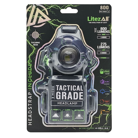 Promier 800 Lumen Head Lamp | Adjustable Beam | Battery Powered Work Light - View #4